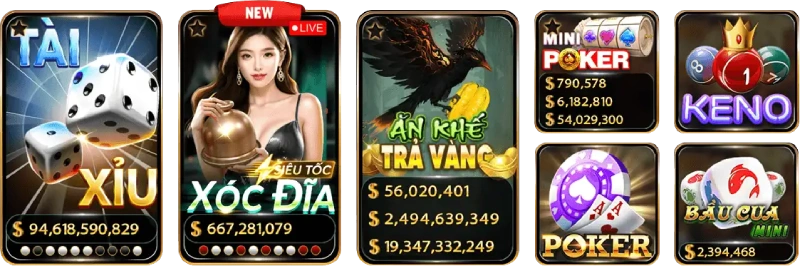 Giao diện game của trang Hitclub DTAC
